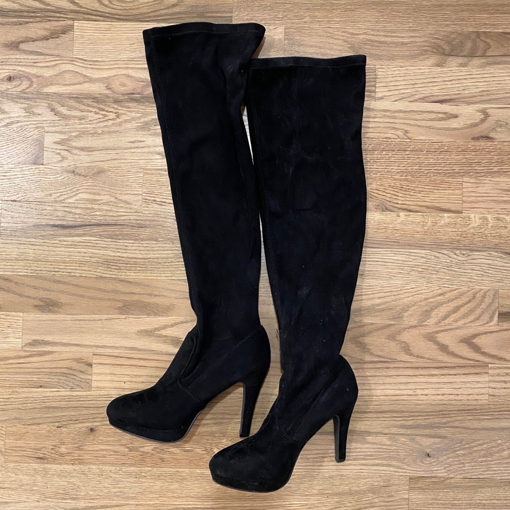 Black over the knee boots